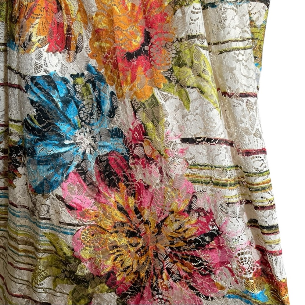 Alice + Olivia “Sveva” Floral Lace Bustier Cut-out Maxi Dress W/Leather Straps 8 - Picture 10 of 16